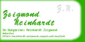 zsigmond meinhardt business card